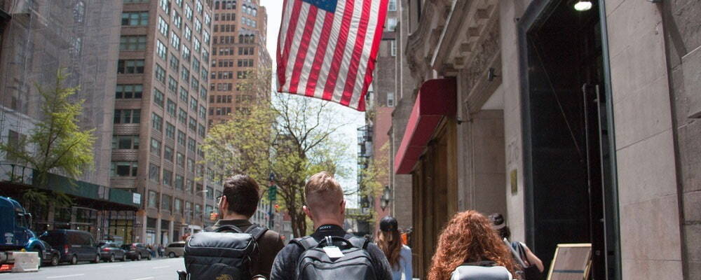 The streets of New York City